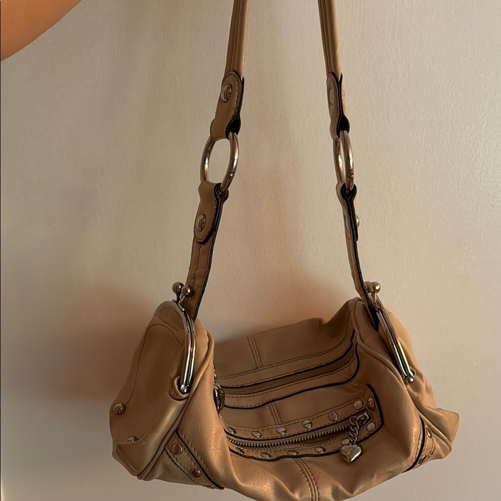 Kathy Van Zeeland Tan Shoulder Bag with Adjustable Strap